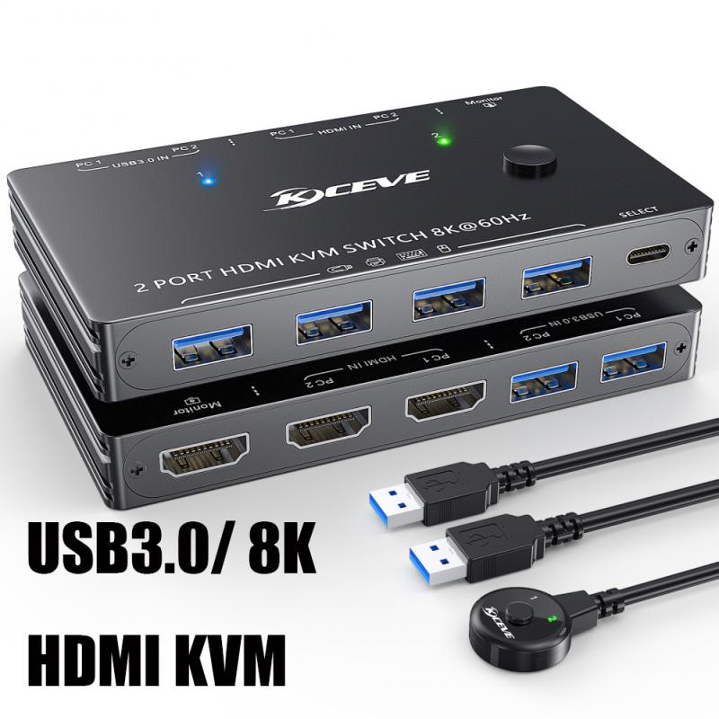 USB3.0/ 8K HDMI KVM ġ ȣȯ й 4K ġ KVM ġ ǻ Ű  USB ó, U ũ  2 